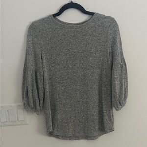 GAP Gray Balloon Sleeve Knit Top size 14-16 girls